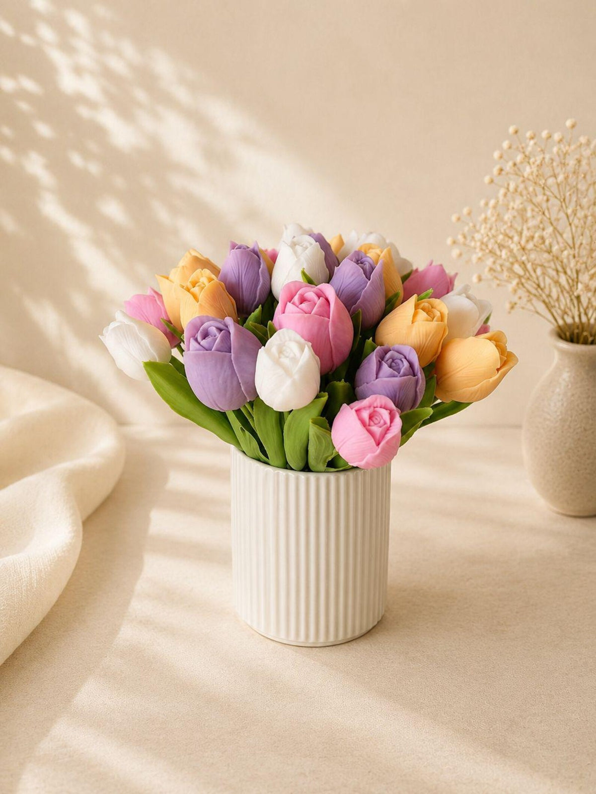 Tulip & Rose Candle Bouquet