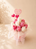 Tulip Candle Bouquet | Handmade Scented Pillar Wax Candles | Floral Gift for Mum | Home Decor