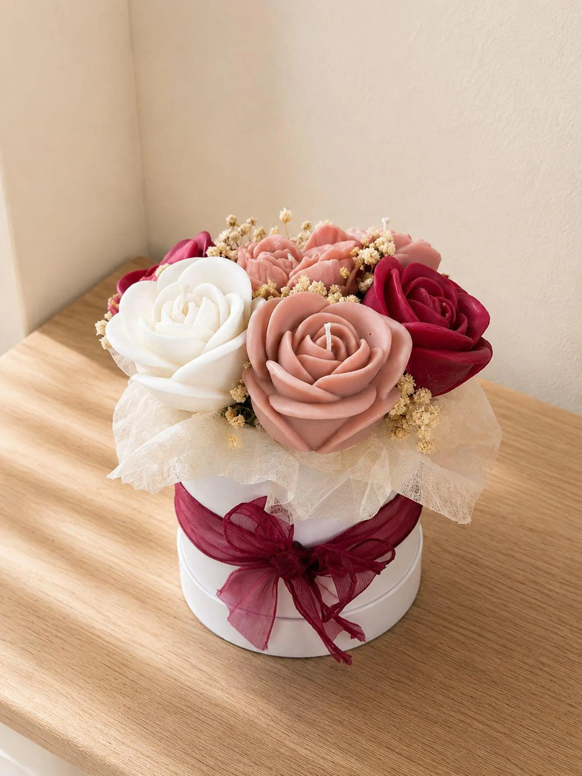 Rose Candle Bouquet Gift Box | Scented Soy Wax Flowers | Floral Home Decor | Gift for Her