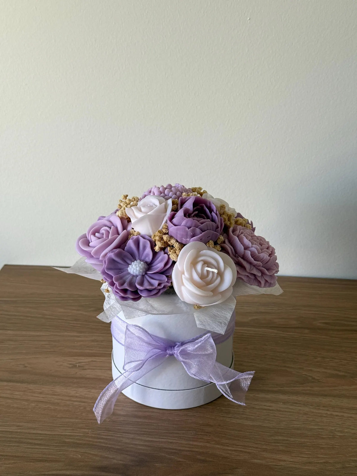Purple Summer Flower Candle Bouquet 💜
