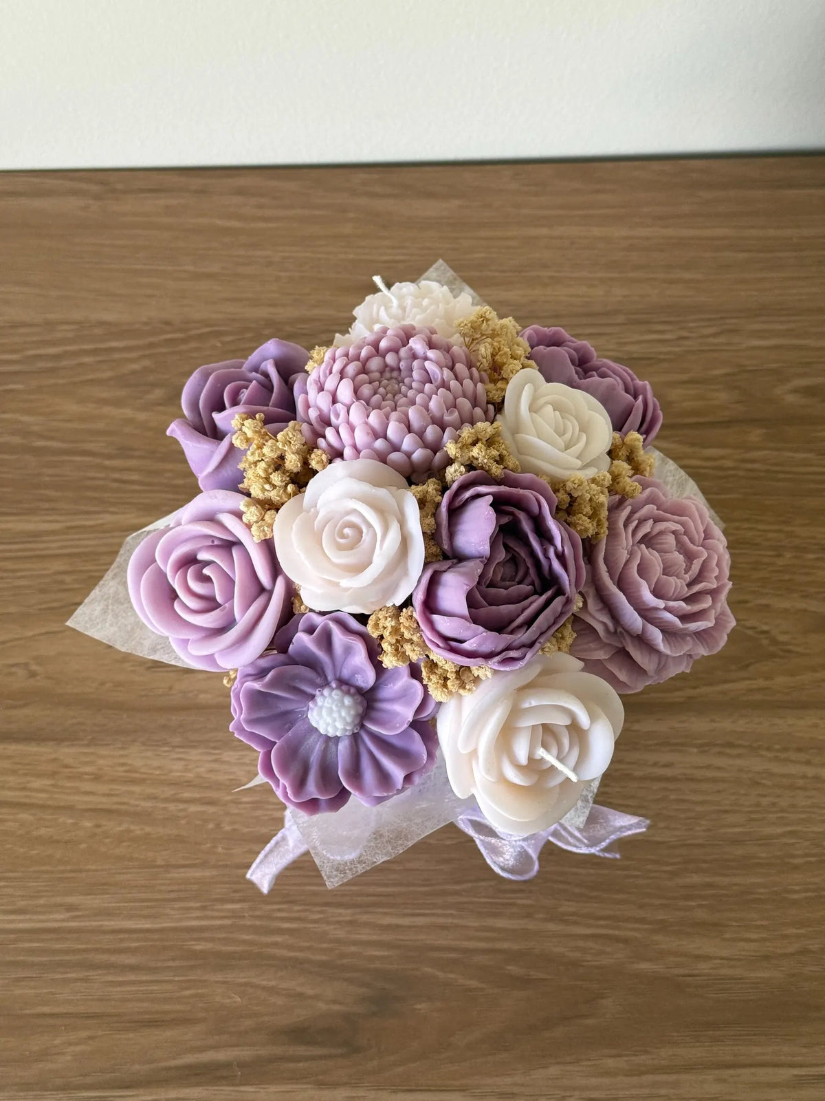 Purple Summer Flower Candle Bouquet 💜