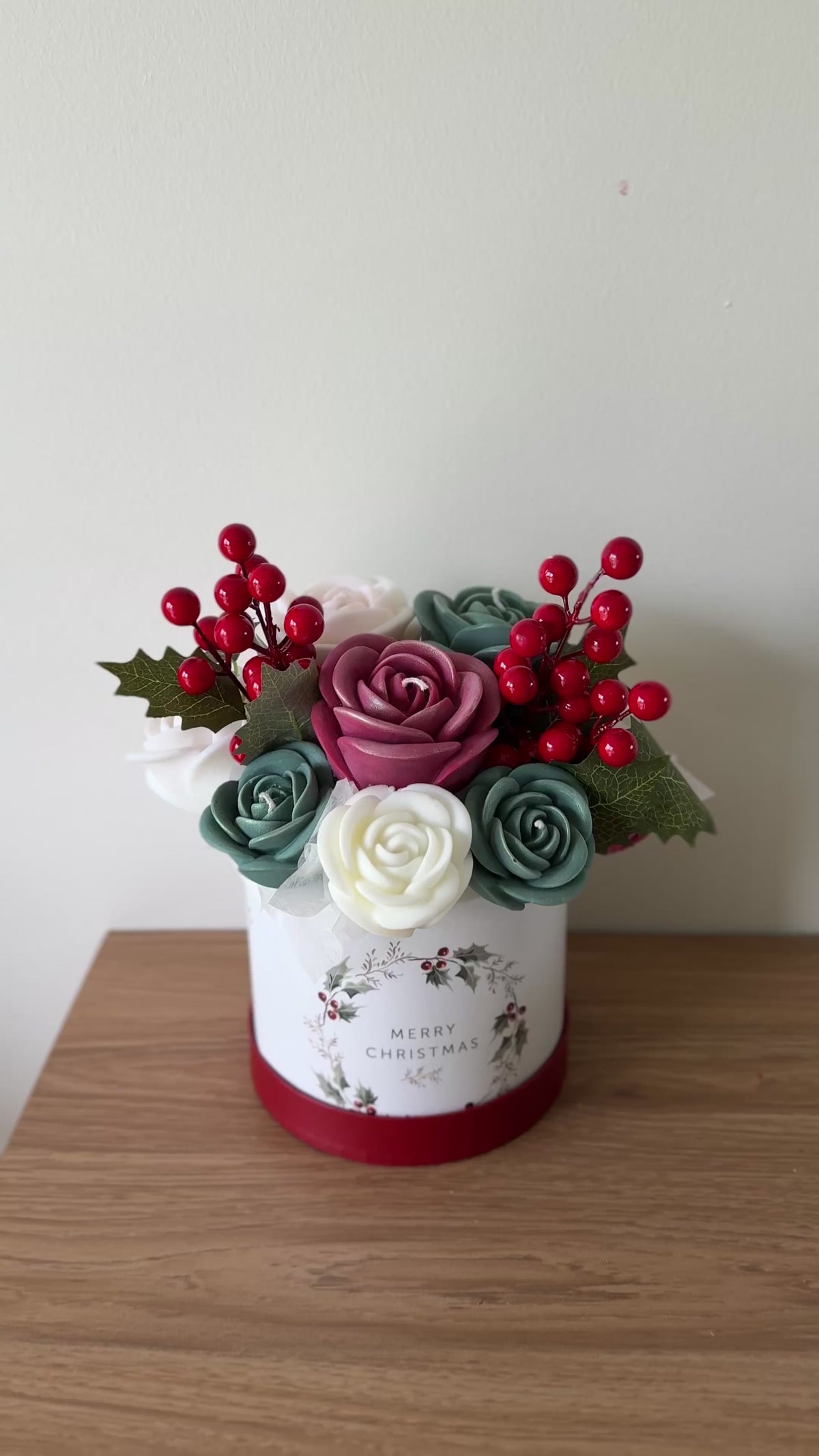 Christmas Candle Bouquet – Handmade Festive Gift 🎄